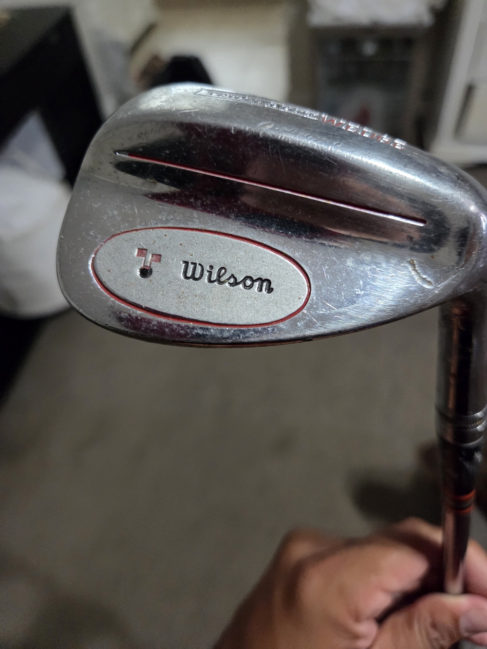 Wilson Chrome Golf Wedge - Silver with Red Accent